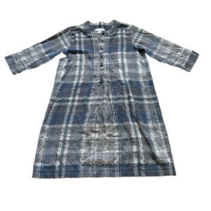 Burberry Girls' Check Print Light Blue Tunic Shirt Dress Size 16Y/140 Cm